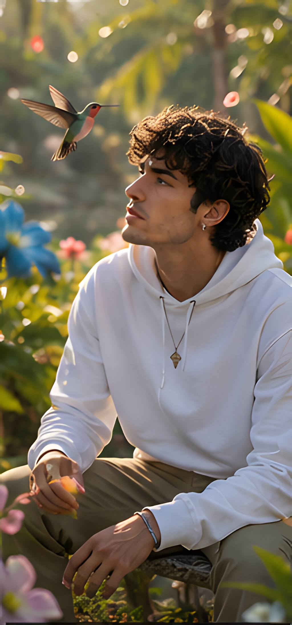 sudadera hummingbird bloom